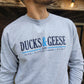 Ducks and geese ash grey crewneck