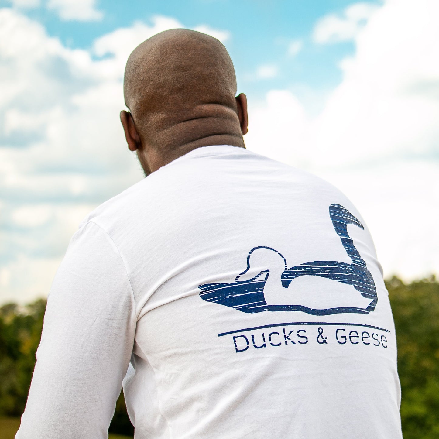 Ducks and geese fall mens long sleeve