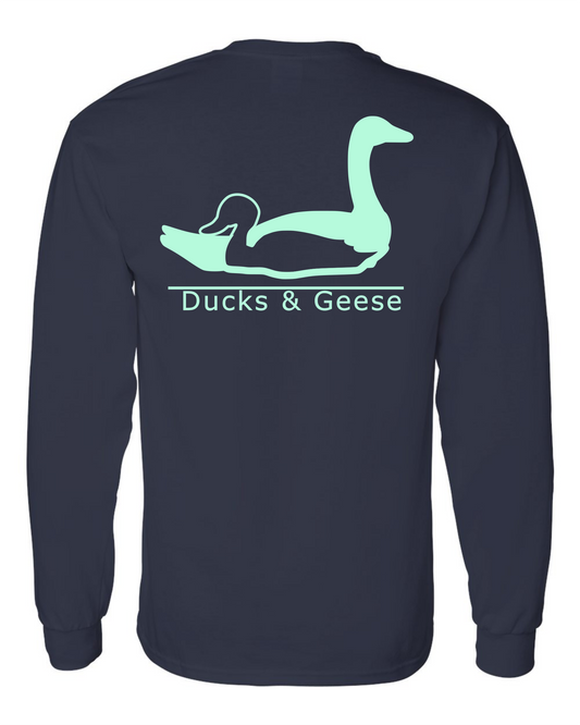 Navy and Mint Logo LS